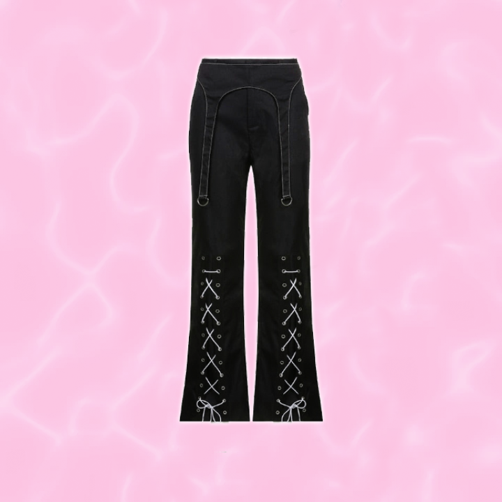 Y2K Flare Trousers – Pinky Dollz
